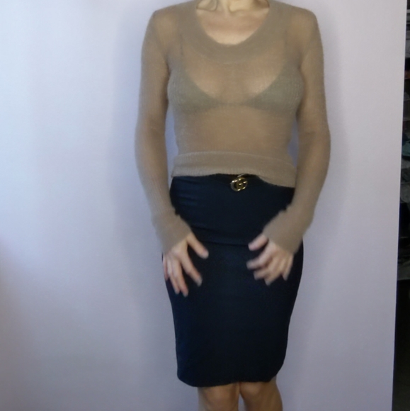 Jacquemus Dao mocha Burberry tan camel mohair blend sweater 38 4 - Picture 13 of 15